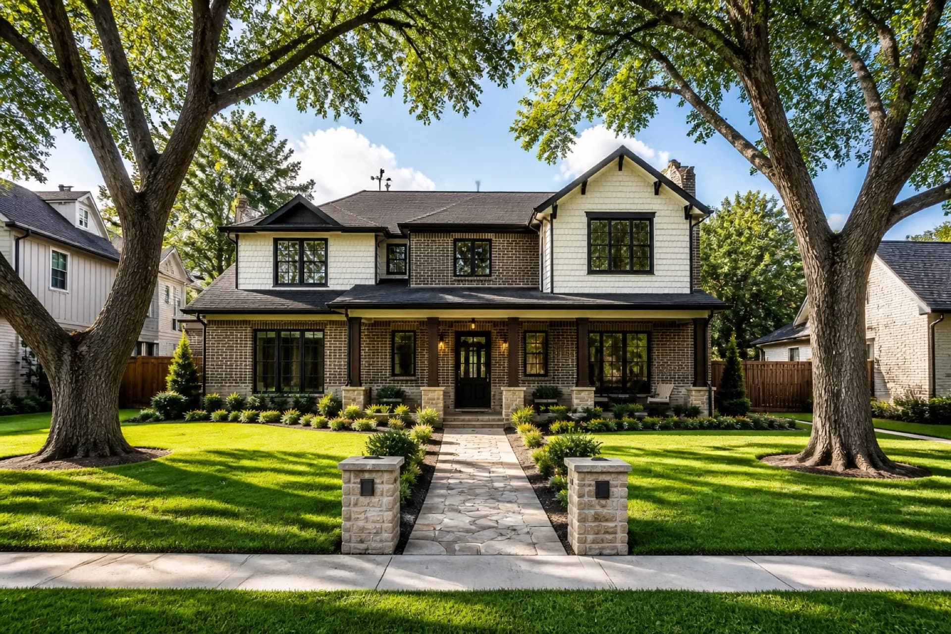 A well-kept suburban home in a quiet Houston neighborhood